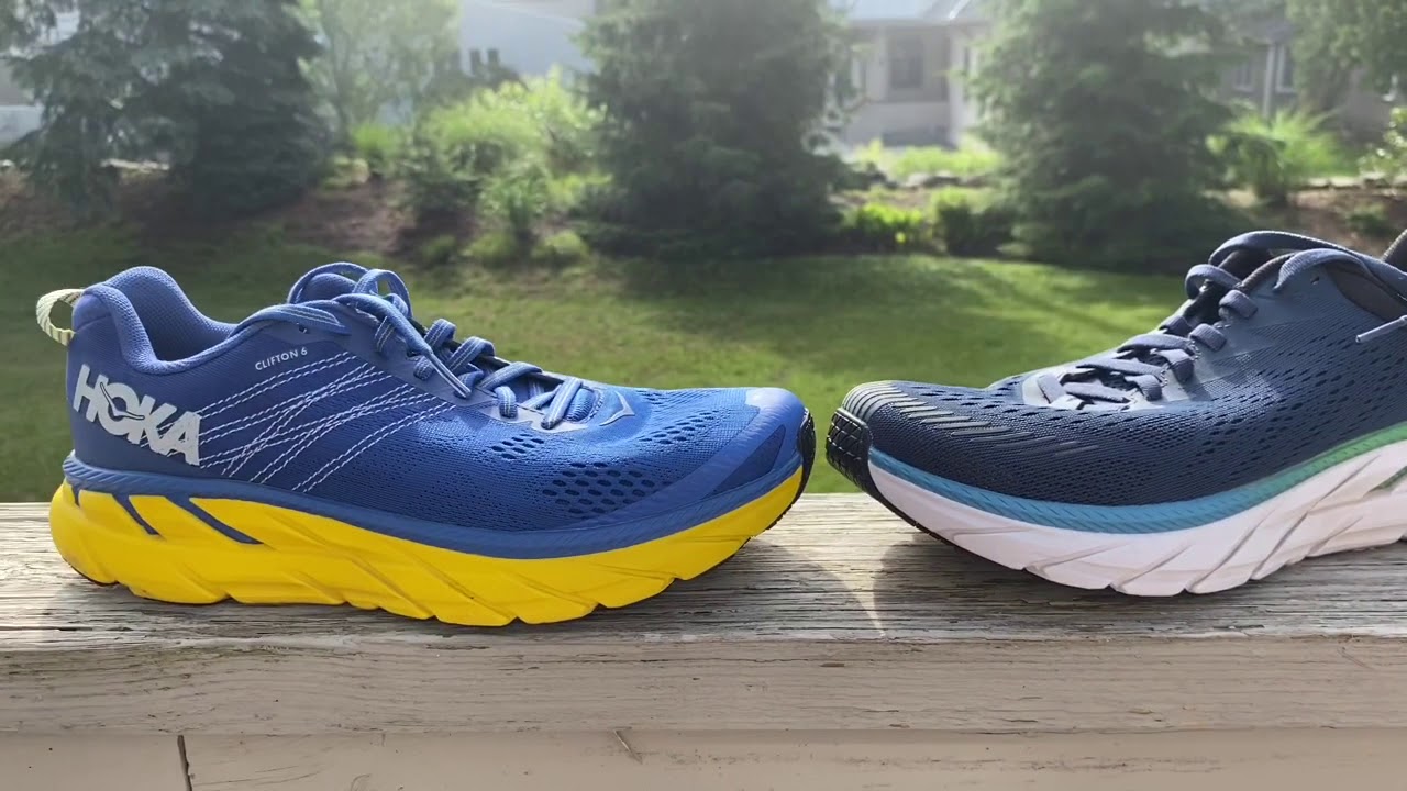 Hoka One One Clifton 7 to Clifton 6 A/B Test Close Comparison. More than the upper has changed!