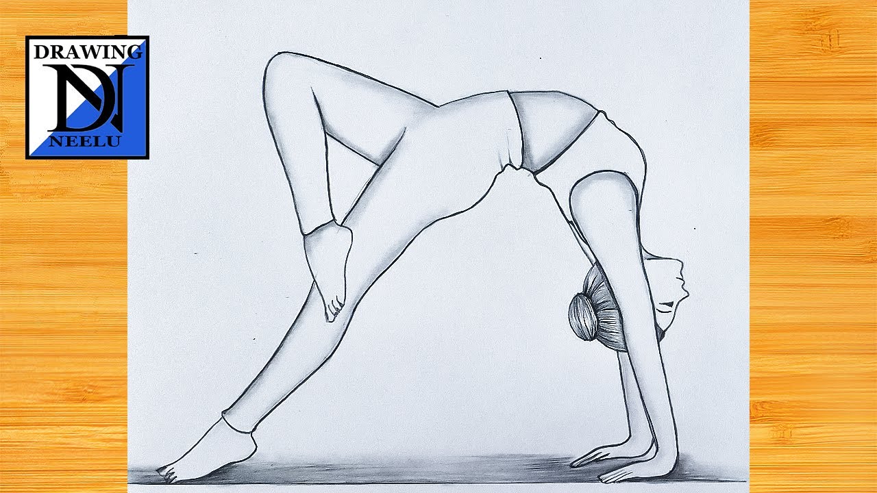 How to draw a girl Doing Yoga | Pencil Sketch for beginner | Easy Drawing Tutorial | Girl Drawing