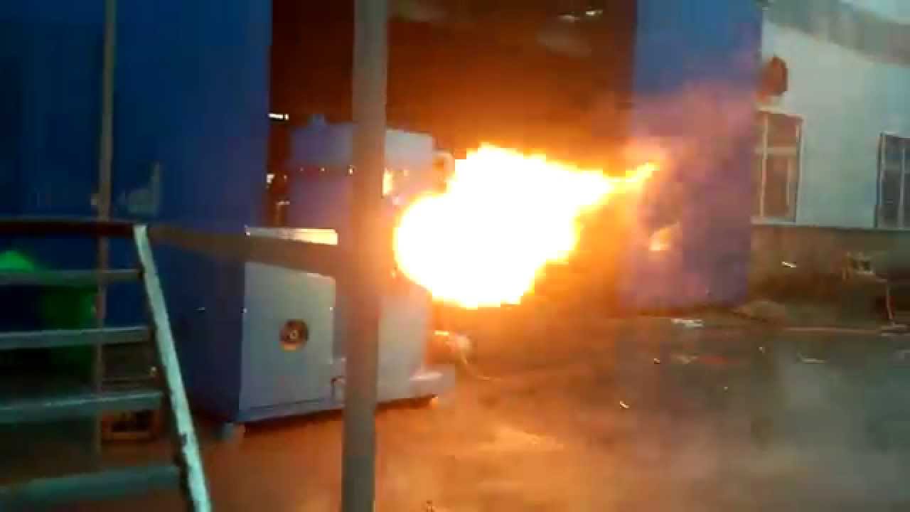 biomass wood sawdust/ palm shell powder burner  for hot oil boiler
