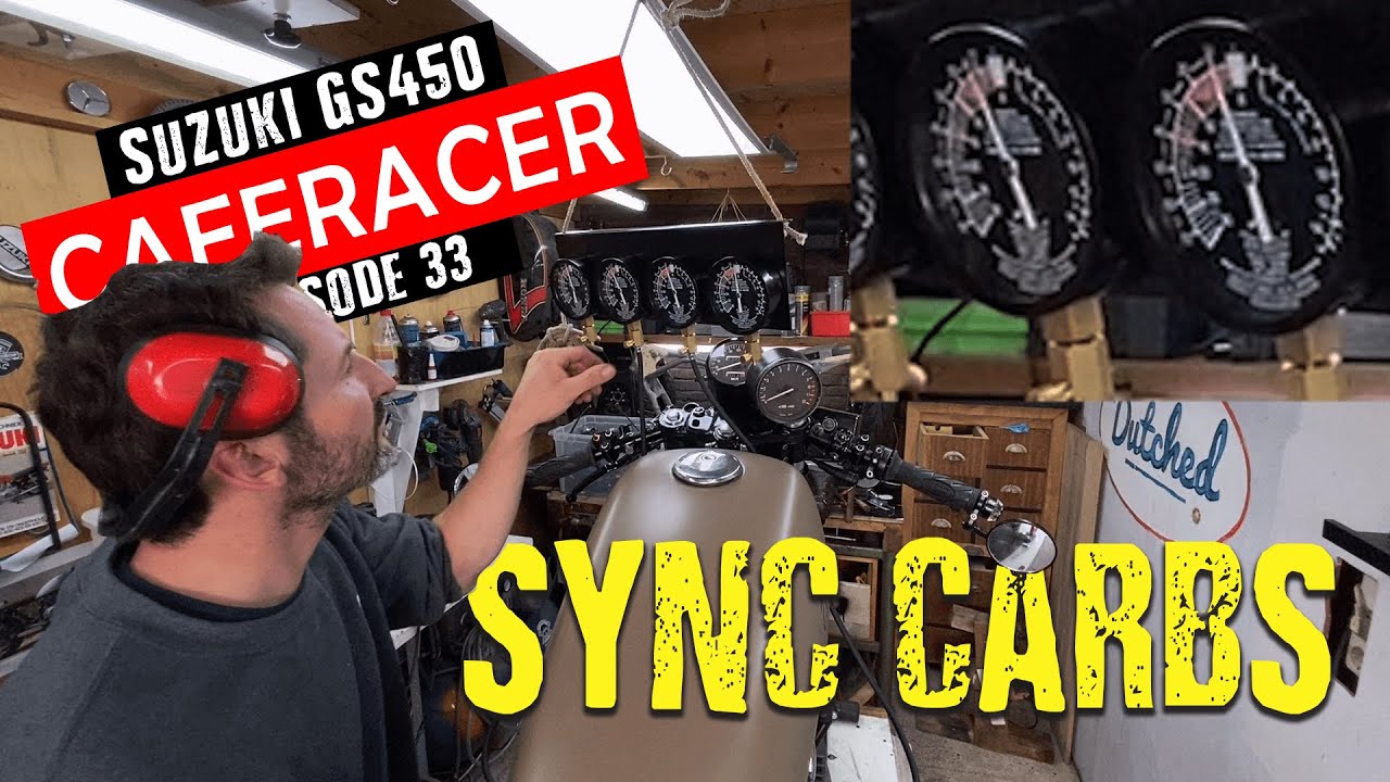 Caferacer Suzuki GS450 Synchronise Carburetors