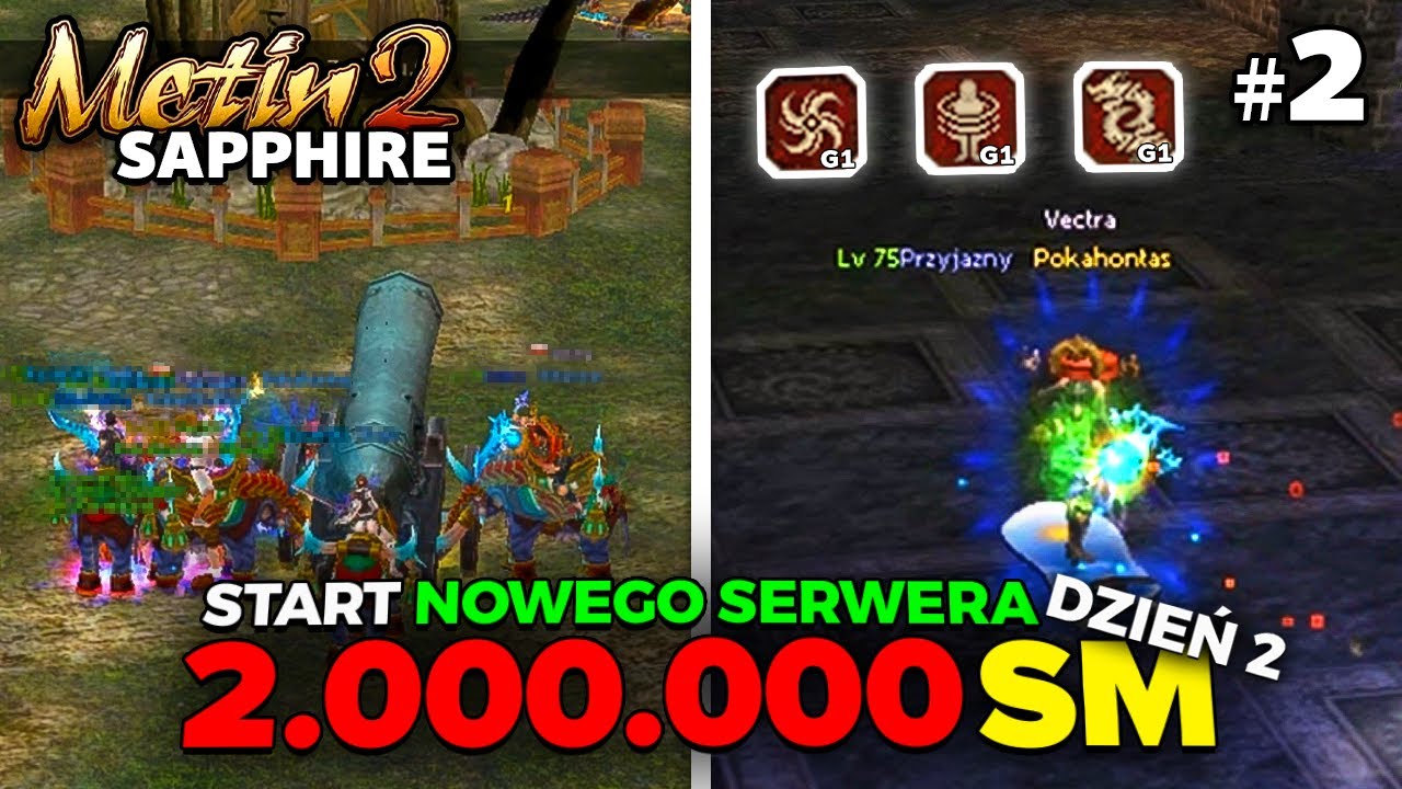 Metin2 Sapphire - Start Nowego Serwera - 2.000.000 SM - Dzień 2 - Grota i Zodiak #2