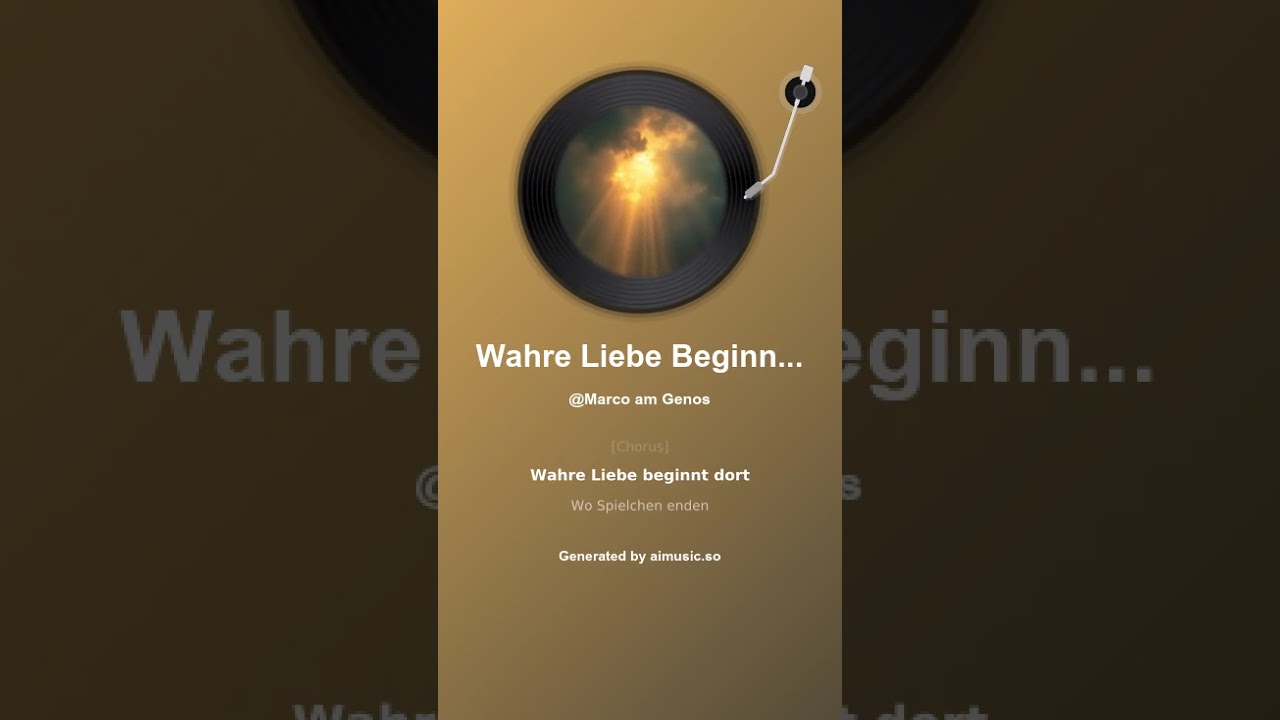 Wahre Liebe Beginnt Dort  (Male Version)