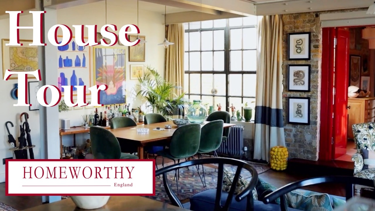 ENGLISH HOUSE TOUR | A Colorful & Chic Warehouse Loft in London