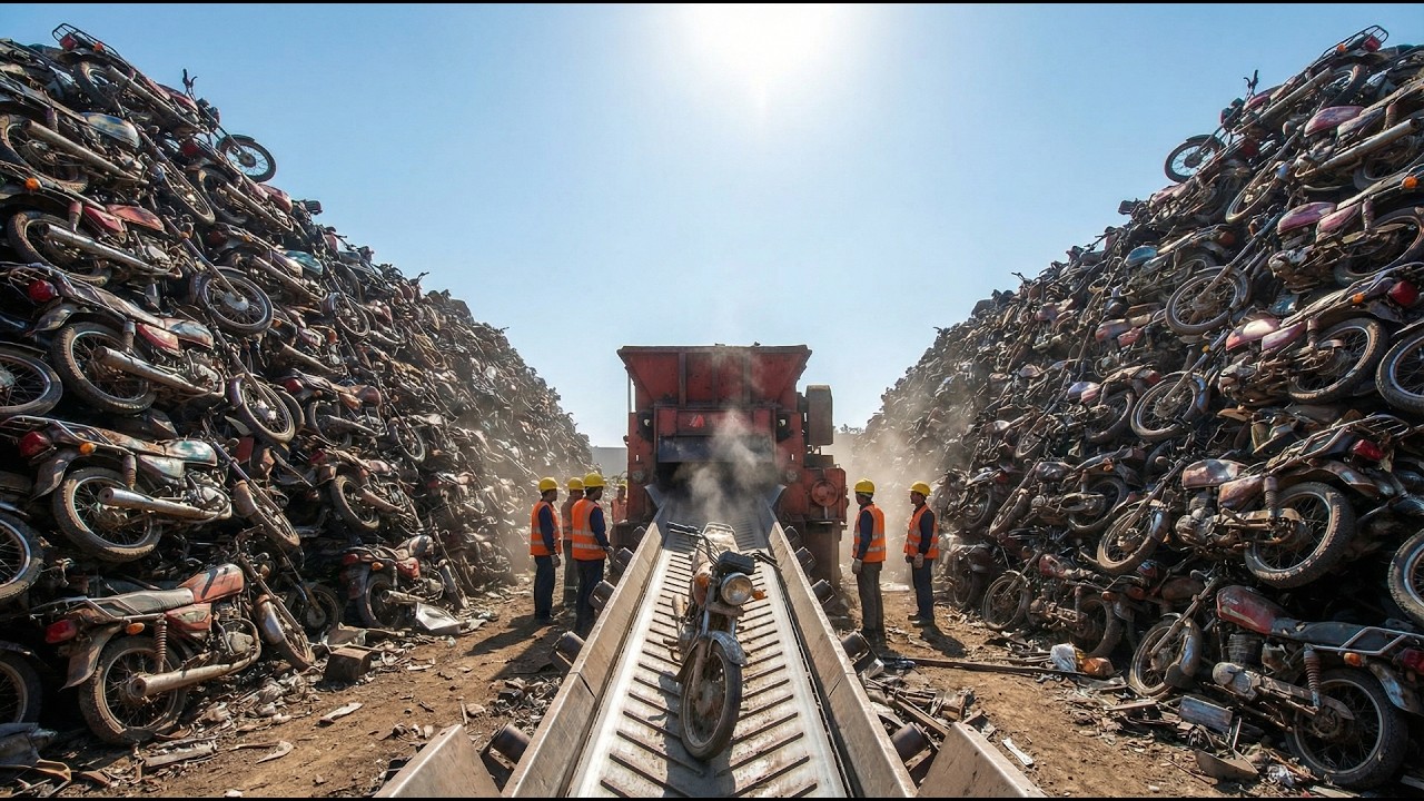Inside a Modern Motorcycle Recycling Factory – Incredible Process of Turning Scrap Into New Machines