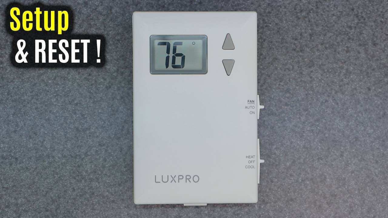 LUX Pro PSD010B PSD011B | Как сбросить настройки и настроить | Непрограммируемый термостат