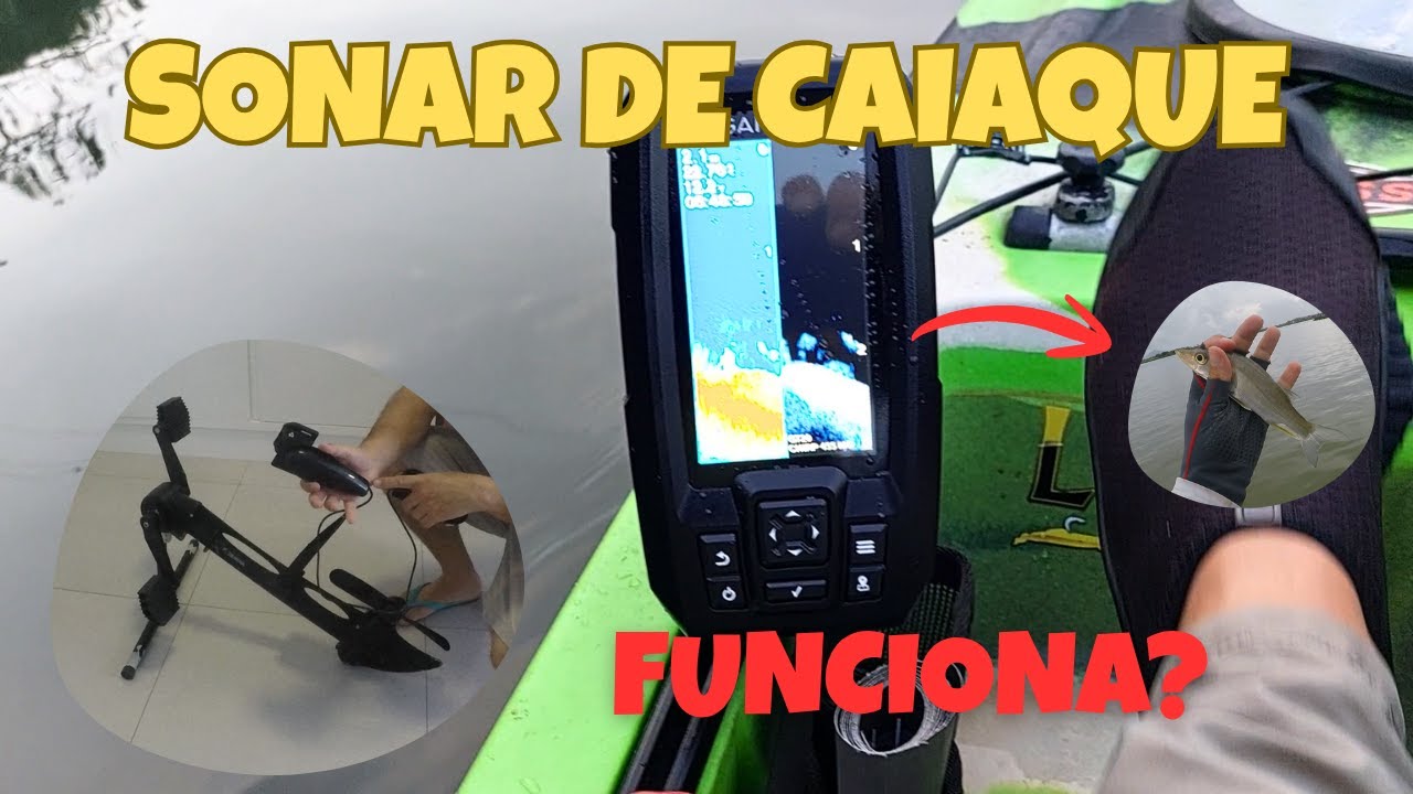 Instalei o SONAR Garmin Striker Vivid 4 CV no Caiaque! Vale a Pena?