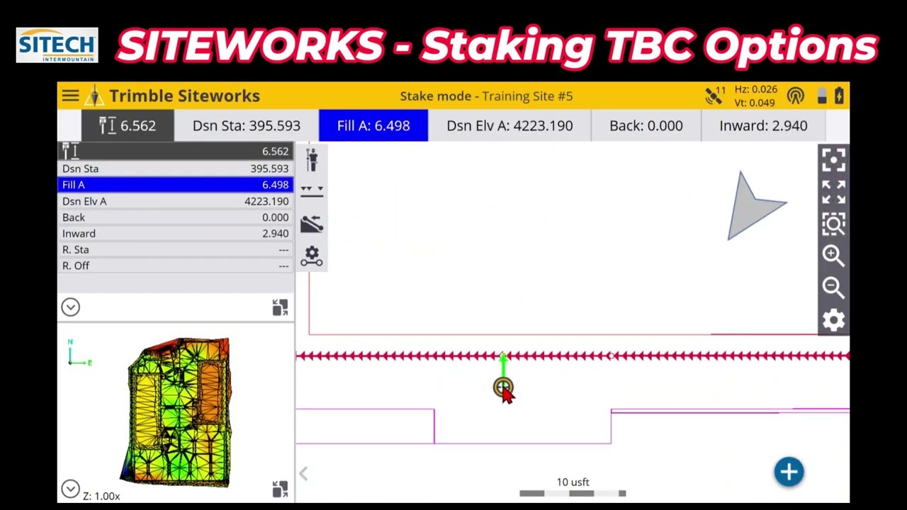 Siteworks Staking out TBC as Lines or Points