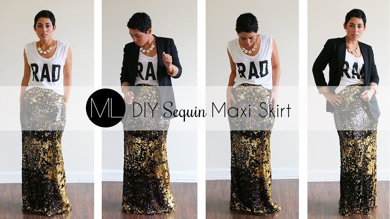 DIY Sequin Maxi Skirt Tutorial! w/ Mimi G