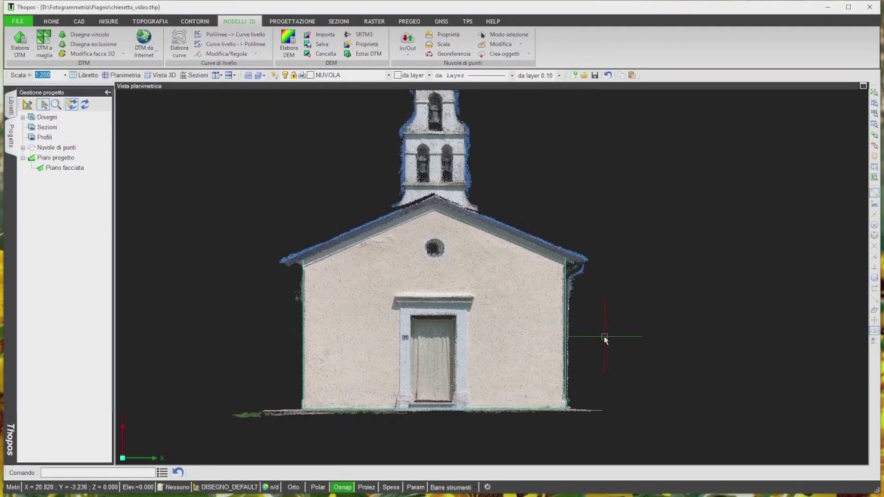 Rilievo fotogrammetrico di una facciata