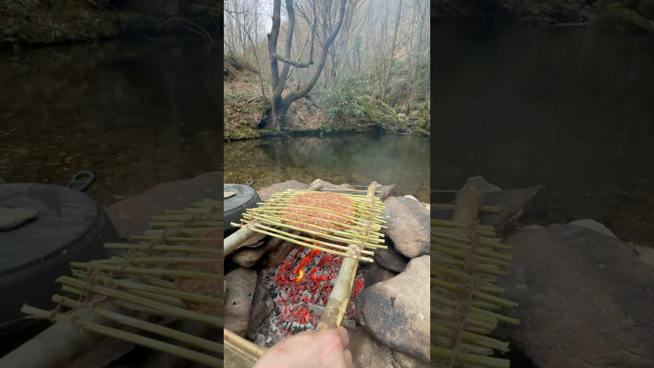 İlkel Y&ouml;ntem ile Ufo Kebabı Pişirme 🥩 / cooking ufo kebab with a primitive method
