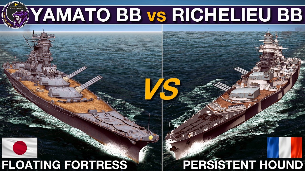 Yamato vs Richelieu Battleship: The Impossible Duel | War on the Sea Tournament