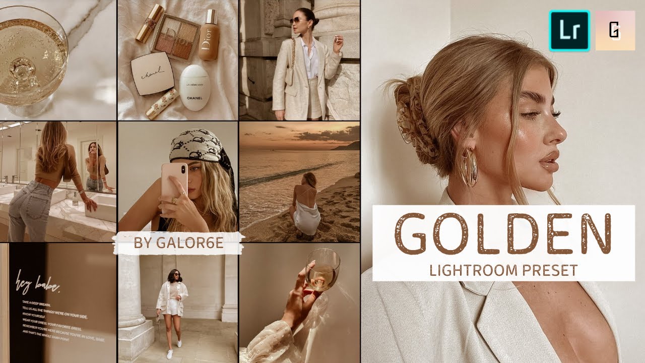 GOLDEN Lightroom Mobile Presets Free DNG | Lightroom Free Presets Tutorial Mobile | Aesthetic preset