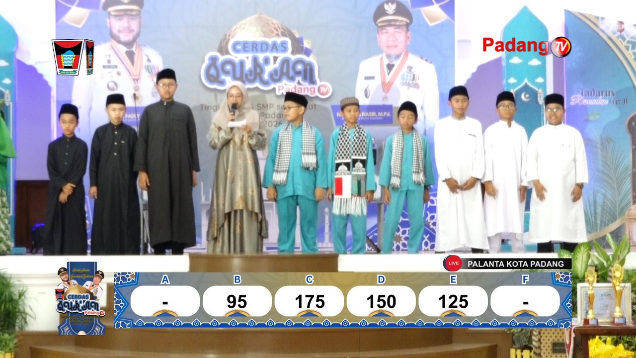 🔴 LIVE : Cerdas Qur'an Tingkat Sekolah Dasar/Sederajat Kota Padang Tahun 2026 Final Episode 2