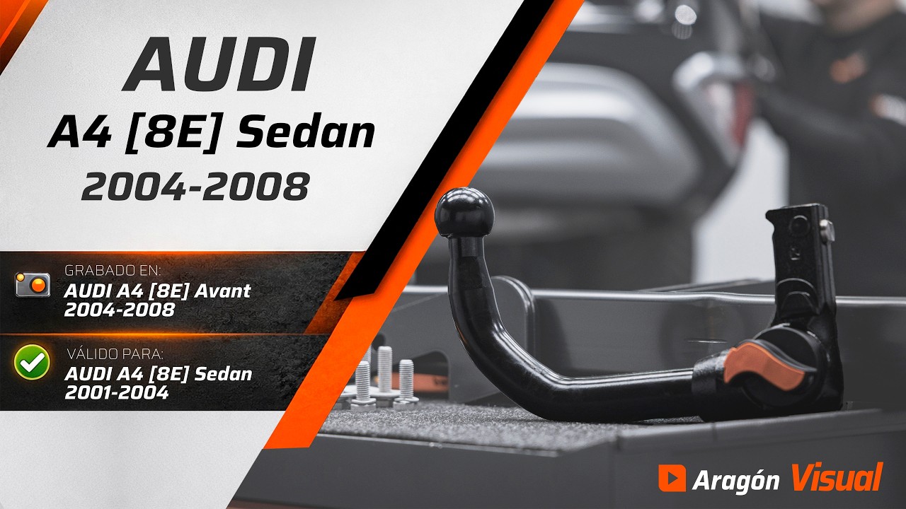 Audi A4 (8E) Sedán 2001-2004 Montaje de enganche y kit electrónico (37)
