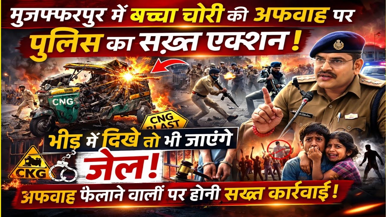 मुजफ्फरपुर में अफवाह फैलाने वालों पर कड़ा प्रहार! एसएसपी की चेतावनी—भीड़ में दिखे तो भी होगी जेल