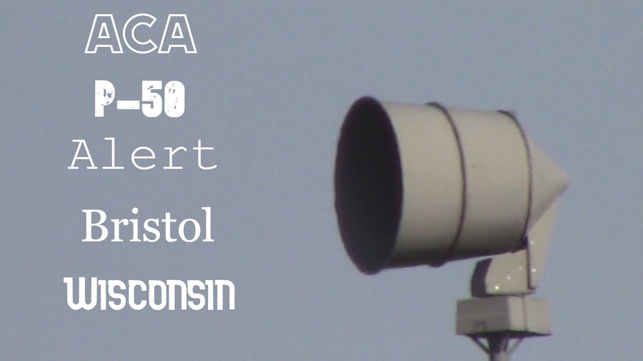 ACA P-50 Siren Test, Short Alert + Ambience, Bristol, WI