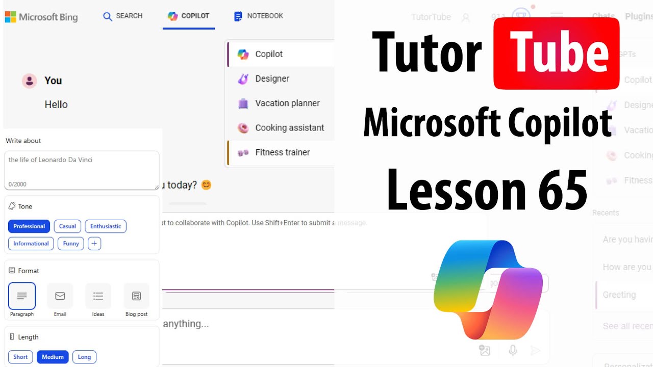 Microsoft Copilot - Lesson 65 - Copilot Settings