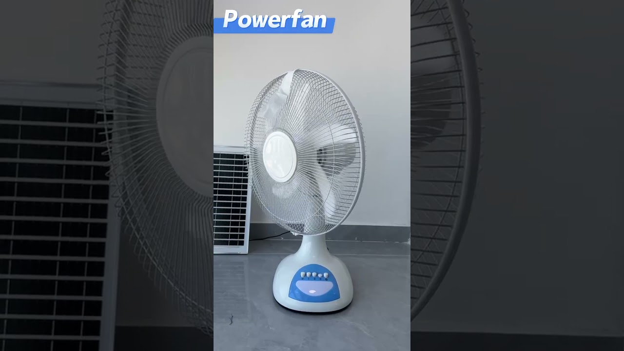 NEW PRODUCT--12 inch rechargeable solar table fan #fan #rechargablefan #manuafacturer