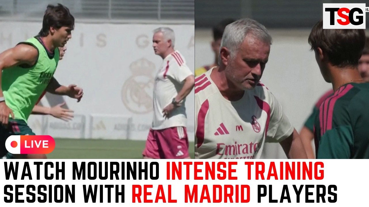 Real Madrid Players intense Training Session Under Jos&eacute; Mourinho Ahead Of New Season | Live