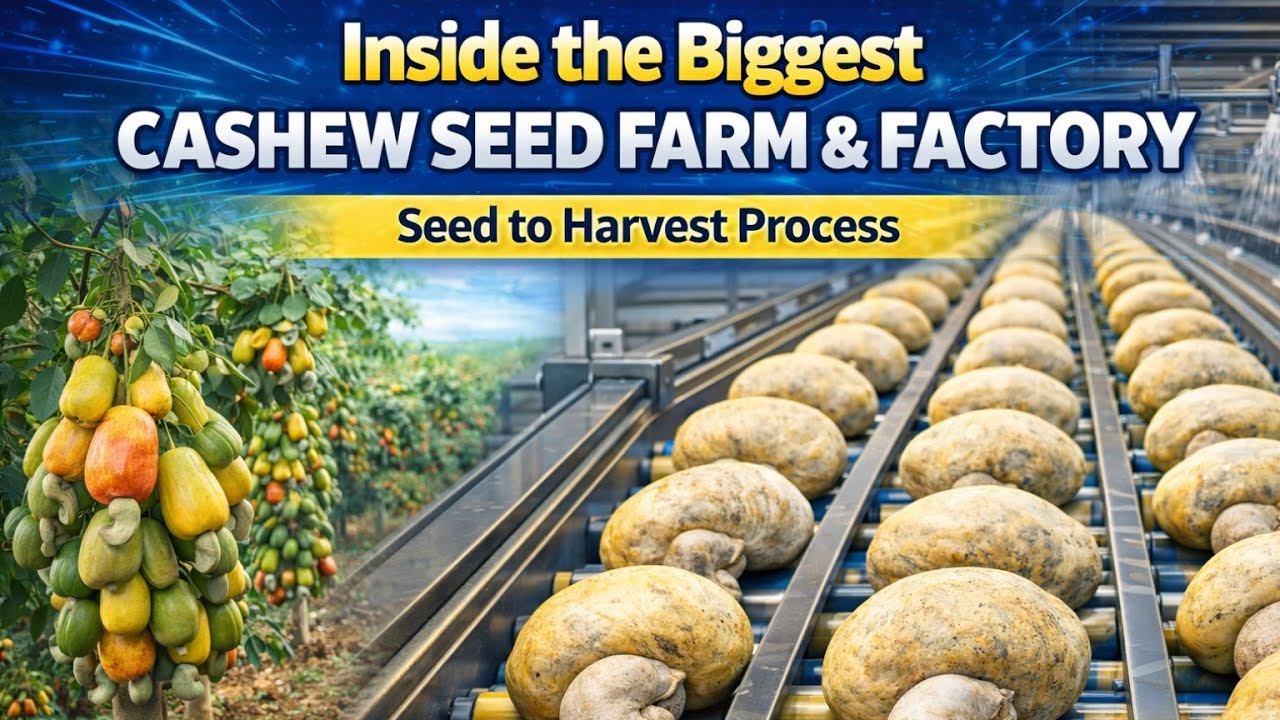 Inside the Biggest Cashew Seed Farm & Factory | Seed to Harvest Process