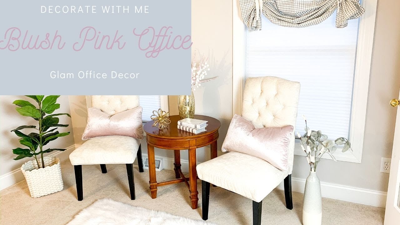 DECORATE WITH ME | BLUSH PINK OFFICE DECOR | Decorate With Dana