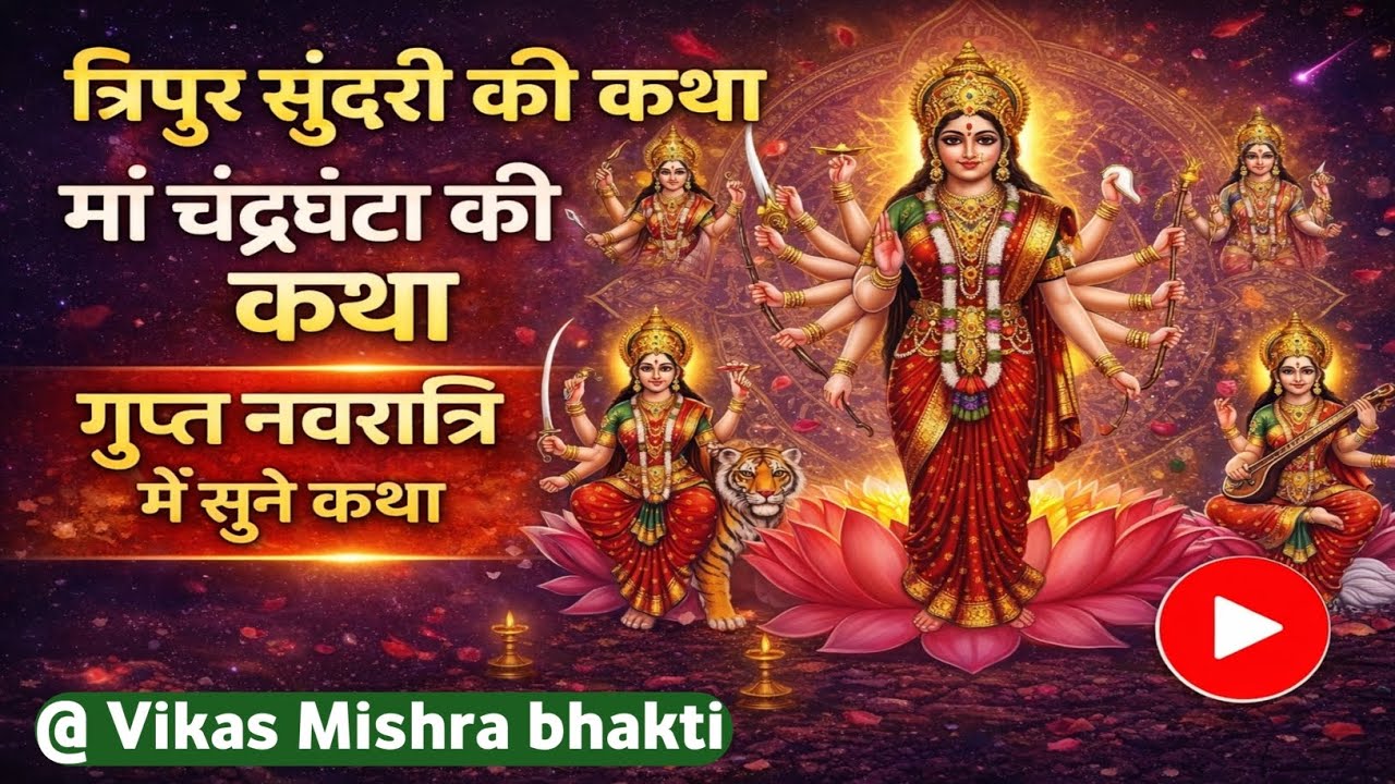 माघ गुप्त नवरात्रि के तीसरे दिन महाविद्या मां त्रिपुर सुन्दरी की कथा | मां चंद्रघंटा की कथा ||