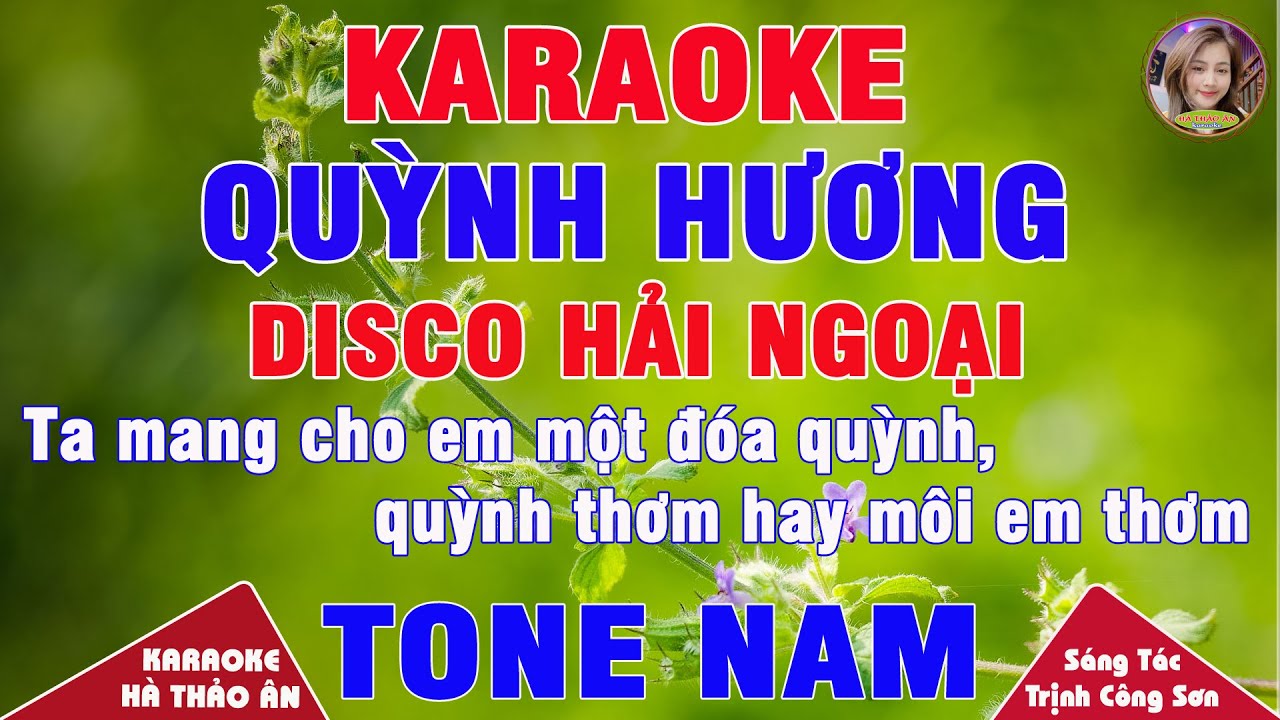 Quỳnh Hương (ST Trịnh Công Sơn) Karaoke Tone Nam Beat Disco Hải Ngoại || Karaoke Hà Thảo Ân