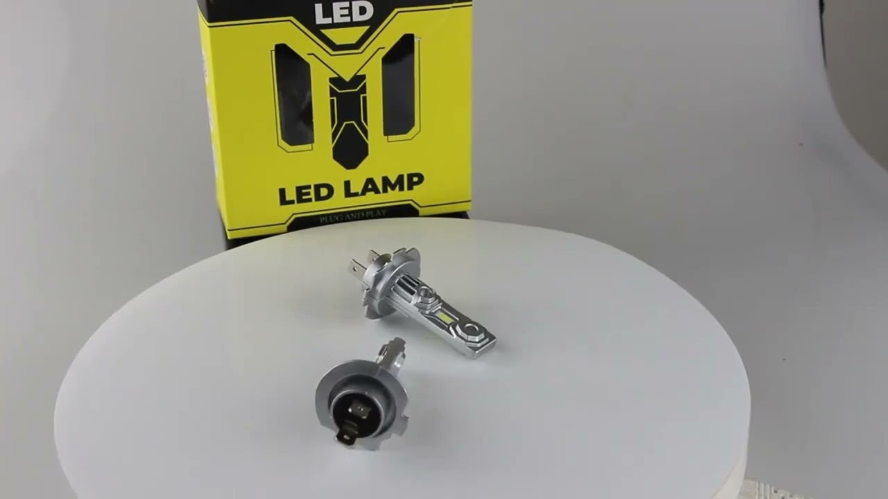 2PC H7 High Low Beam Lamp H11 Fog Light 6000K White LED He