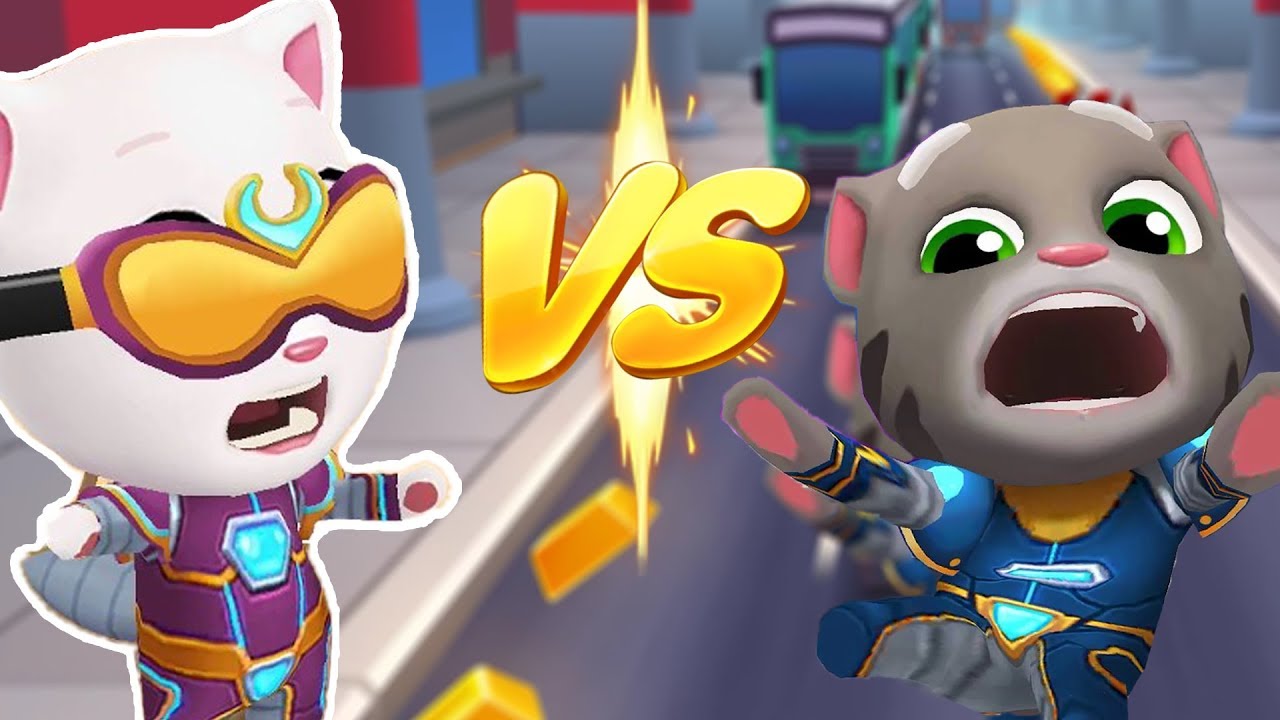 Cyber Angela vs Hyper Tom   Talking Tom Gold Run Game 2