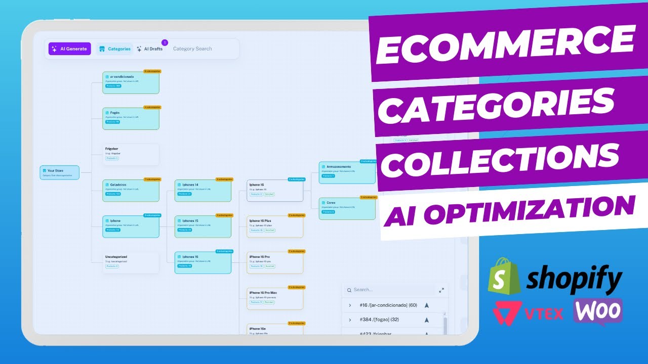 Ecommerce Categories & Collection Optimization - Naper.AI - Category Manager - AI SEO Tool