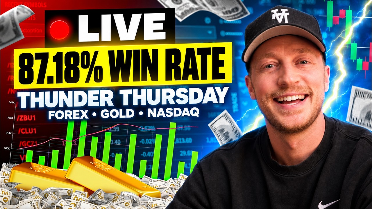 Live Trading Forex, Gold & NQ (XAUUSD Thunder Thursday!)