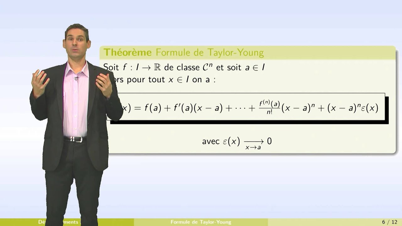 Développements limités - partie 1 : formules de Taylor