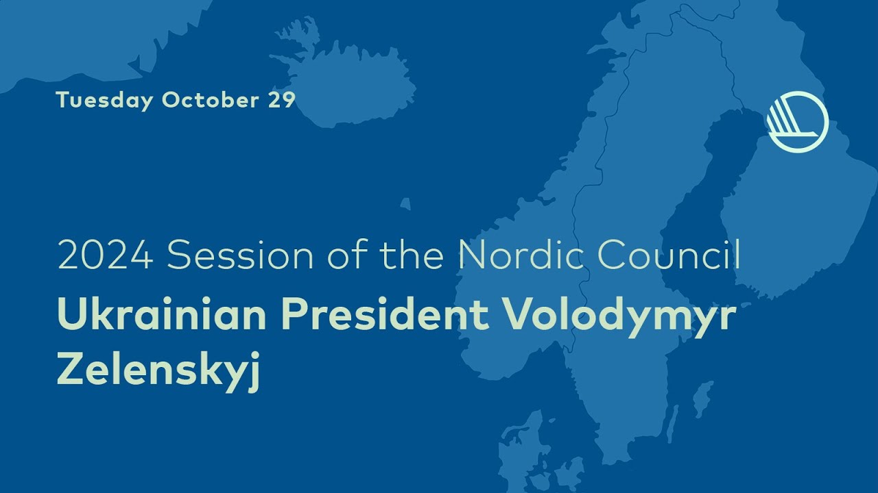 Ukrainian President Volodymyr Zelenskyj at the 2024 Session of the Nordic Council