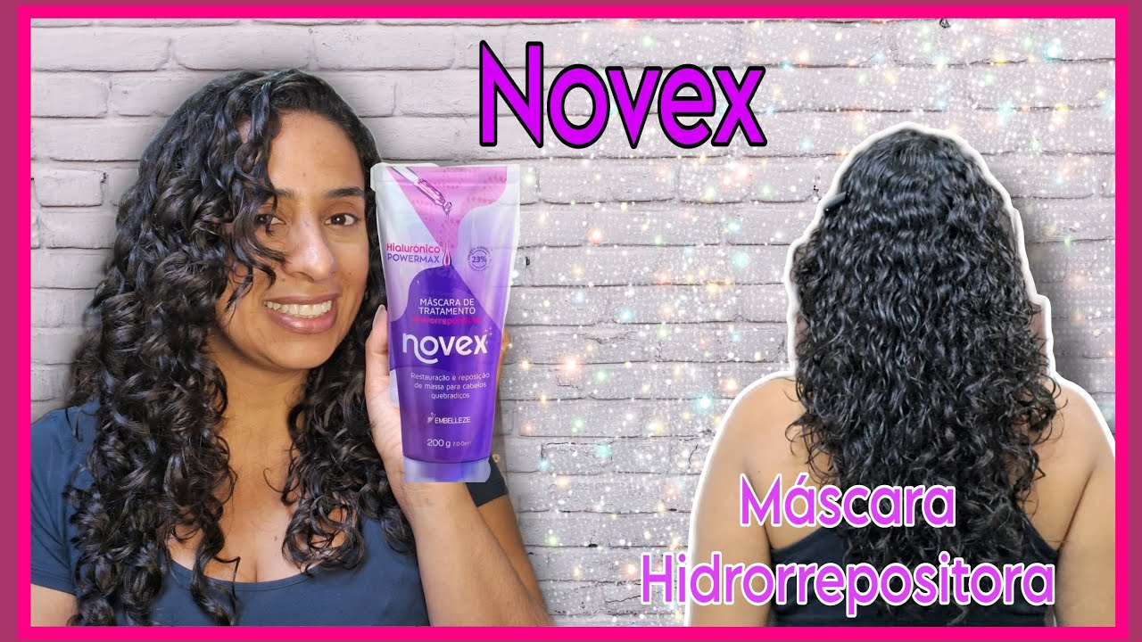 Novex Hialurônico Power Max | Máscara Reparadora, no cabelo cacheado.#embeleze