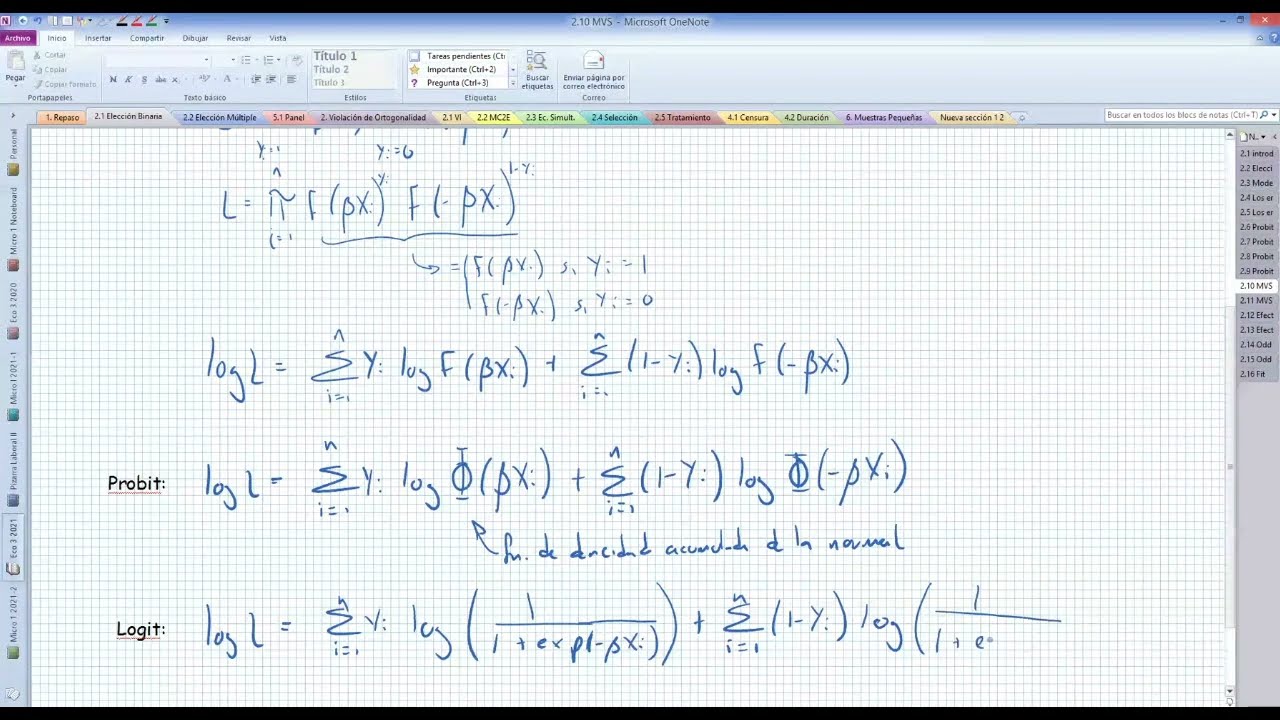 Econometría - Probit y Logit 2.10-2.11 Modelos Probit y Logit (Parte 5)