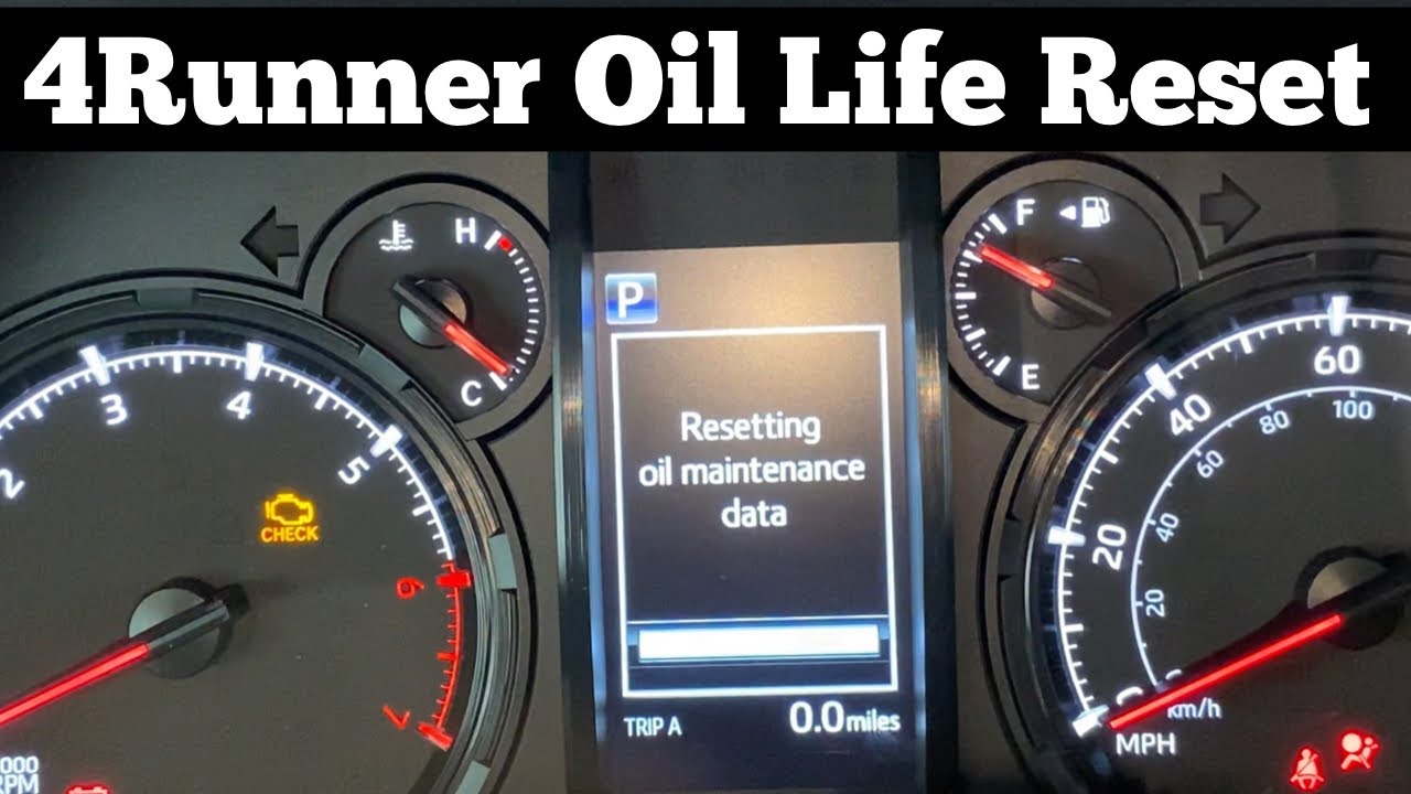 How To Reset The Oil Life On 2010 - 2021 Toyota 4Runner - Clear Maintenance Required Soon Light