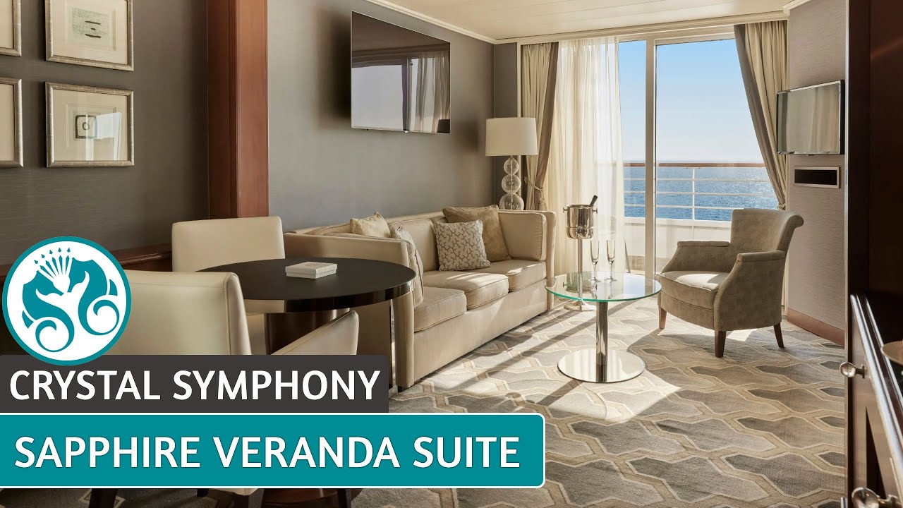 Crystal Symphony | Sapphire Verandah Suite Tour & Review | 4K