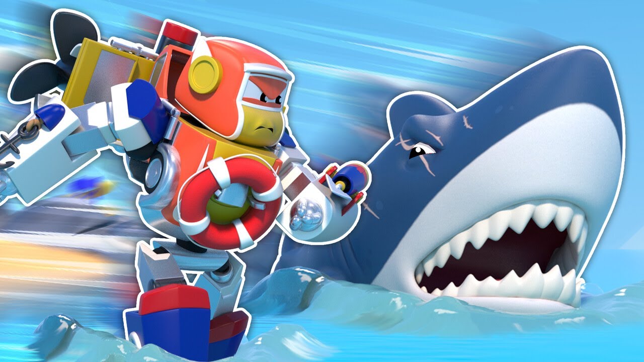 🦈 Sharks Attack! 🦈 Super Robot Boat to the Rescue! 🚤 | Robofuse