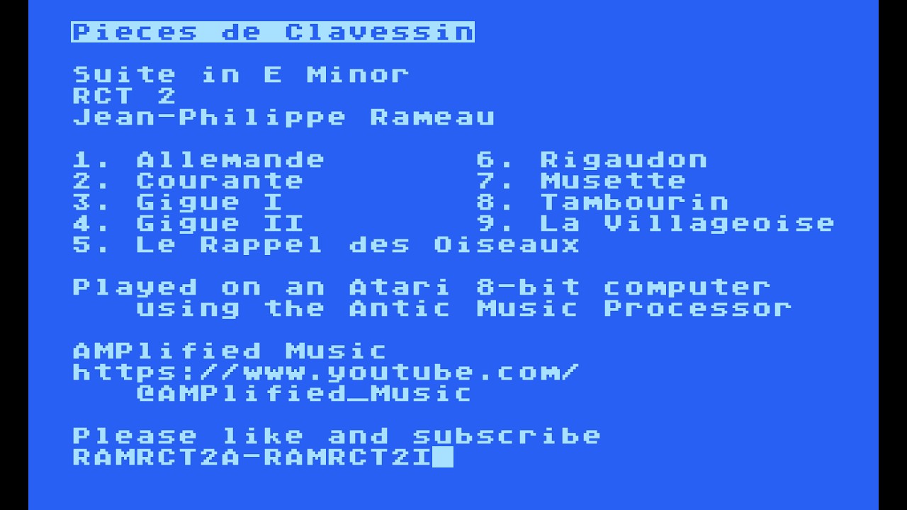 Pièces de Clavessin, RCT 2 – Jean-Philippe Rameau