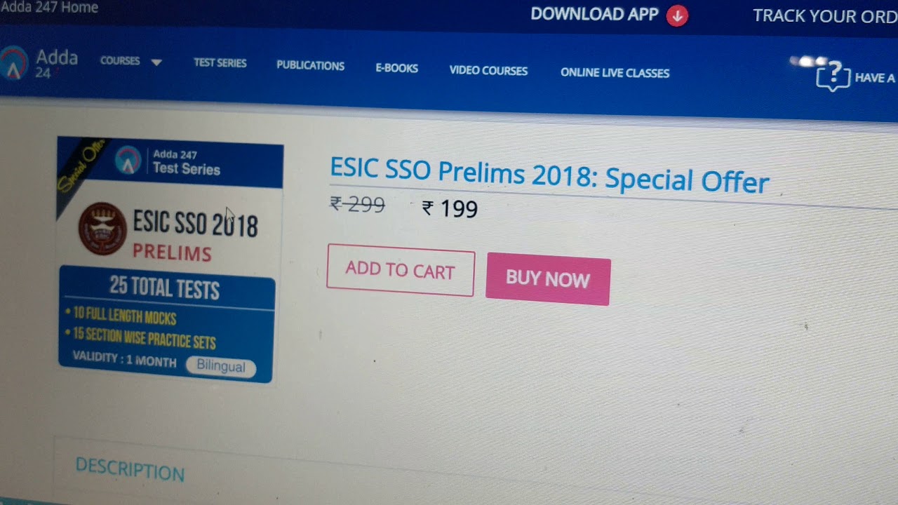 ESIC SSO Prelims 2018 | Avail the Special Offer @Rs. 199