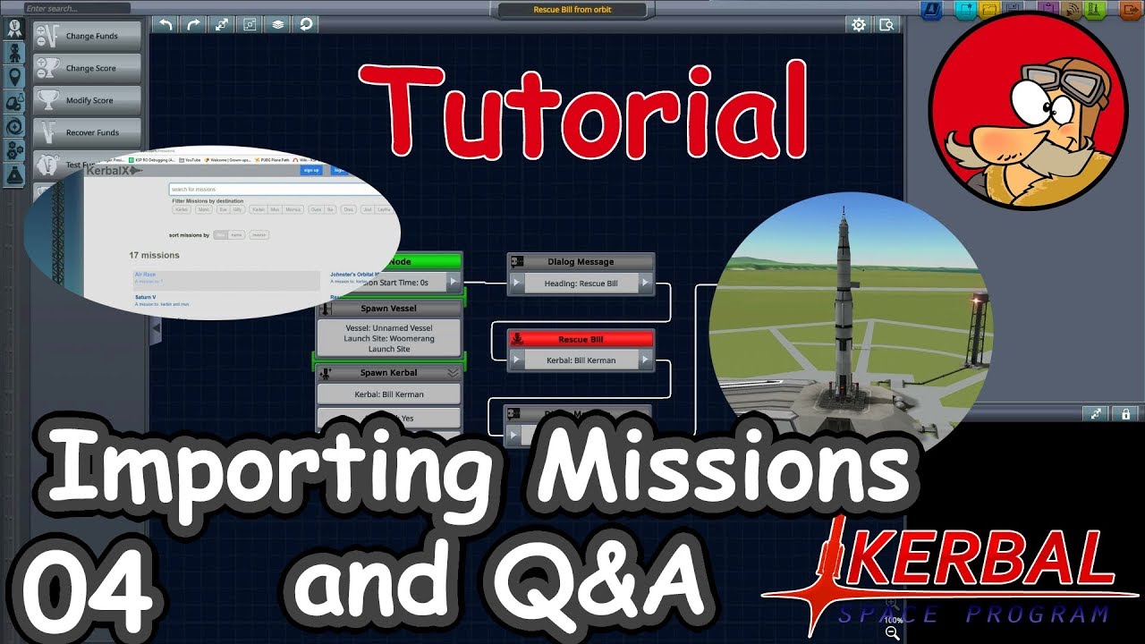 KSP - Mission Builder Tutorial - 04 - Mission Planner, Importing player missions and Q&A