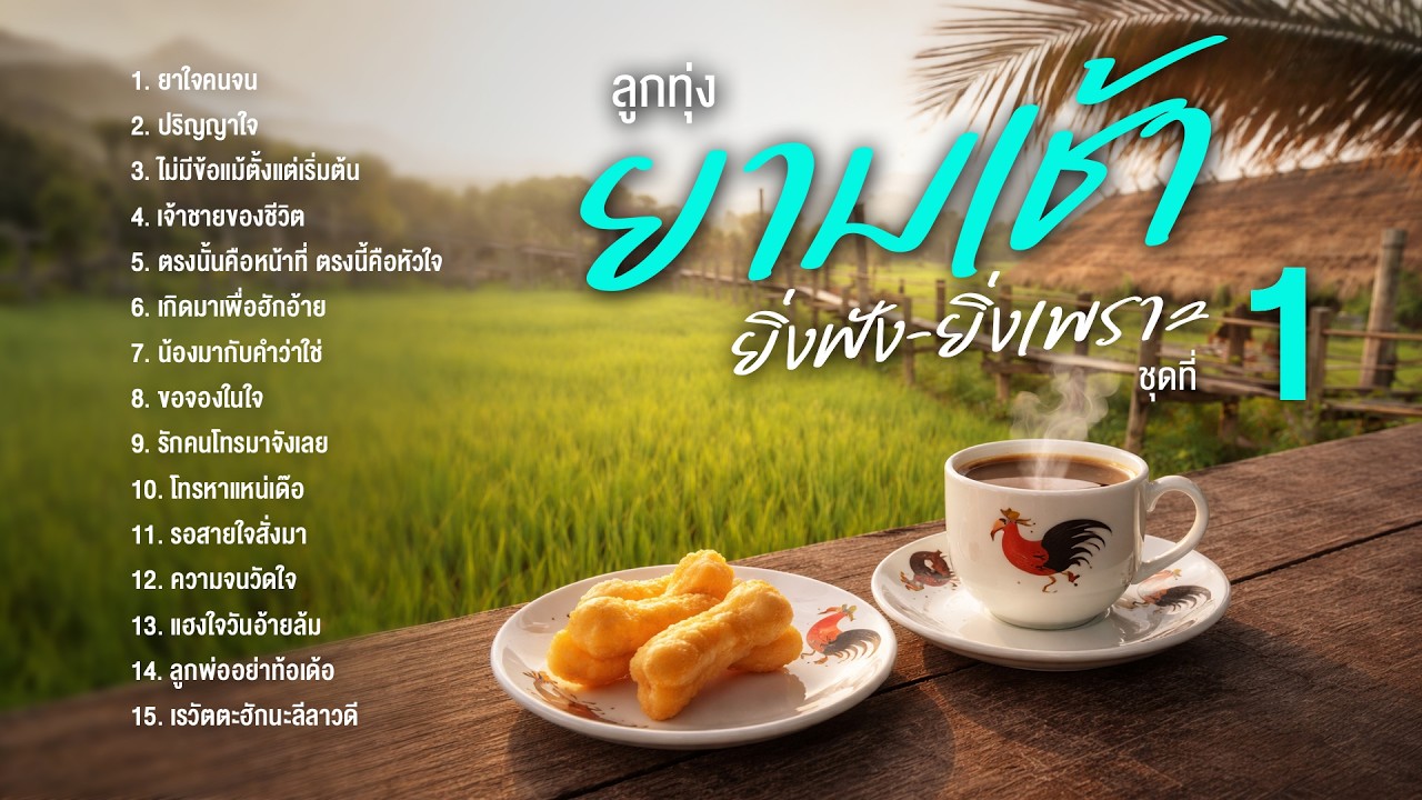 รวมเพลงฮิต ลูกทุ่งยามเช้า ยิ่งฟังยิ่งเพราะ ชุดที่ 1 l ฟังยาวๆต่อเนื่อง เอาใจคนตื่นเช้าๆทุกท่าน