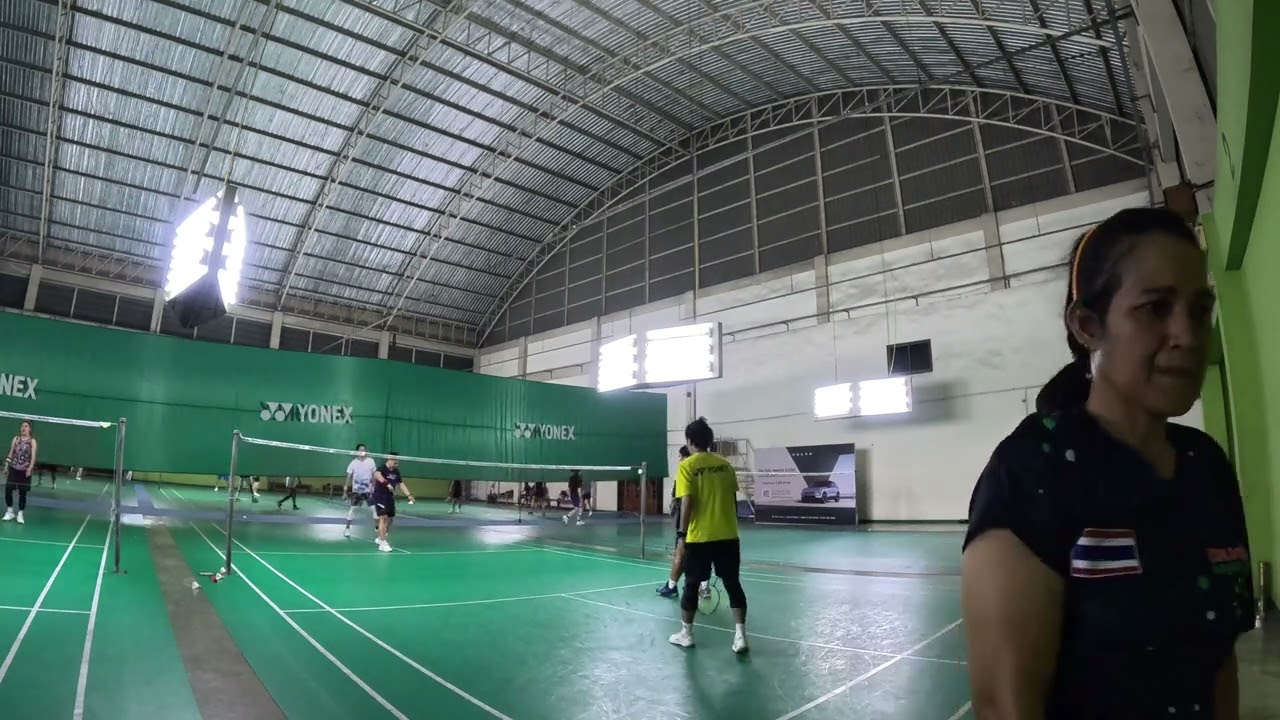 #เพิ่มสุข [Drunker Badminton] Game2 Beer Gap VS Sharp Touch   4K