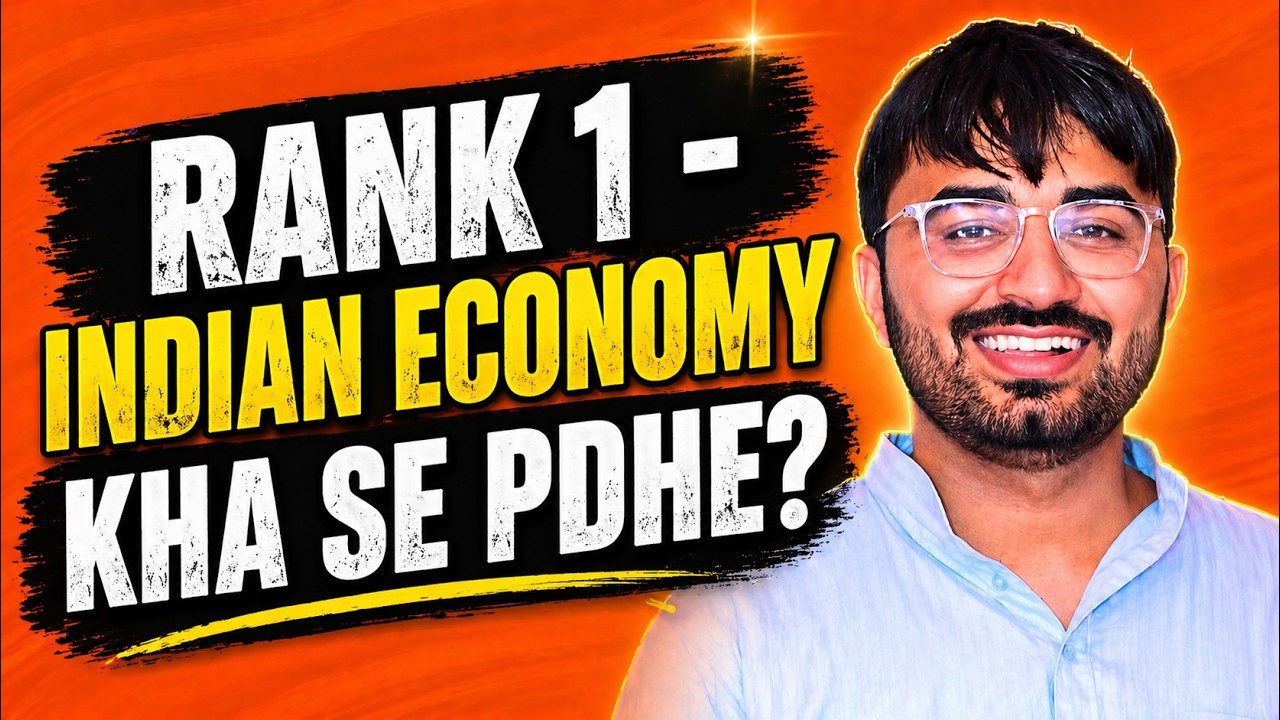 RAS Rank 1 (Dinesh Vishnoi) - How to prepare Indian Economy ?