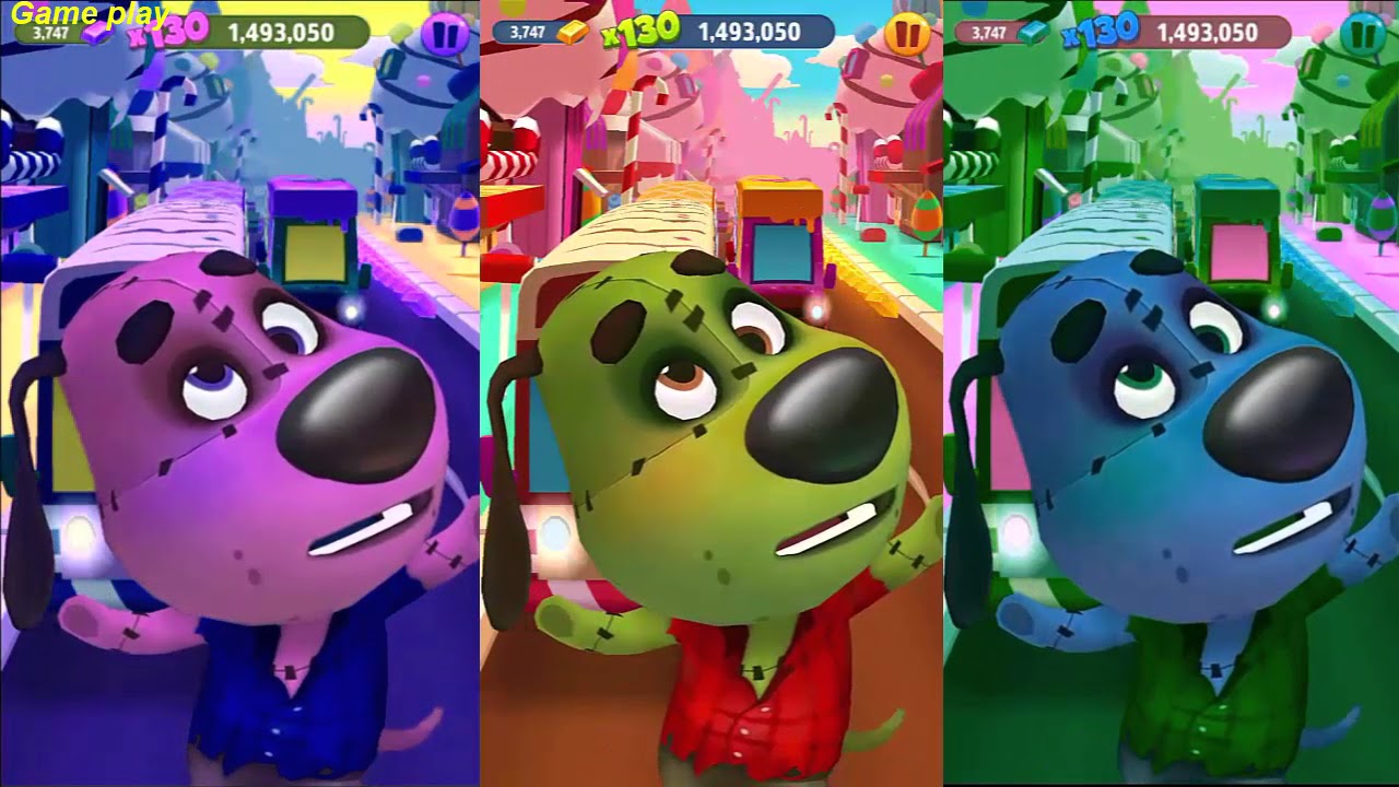 Talking Tom Gold Run (3 Star) Colors Reaction ZOMBIE BEN  in Candy Sideworld