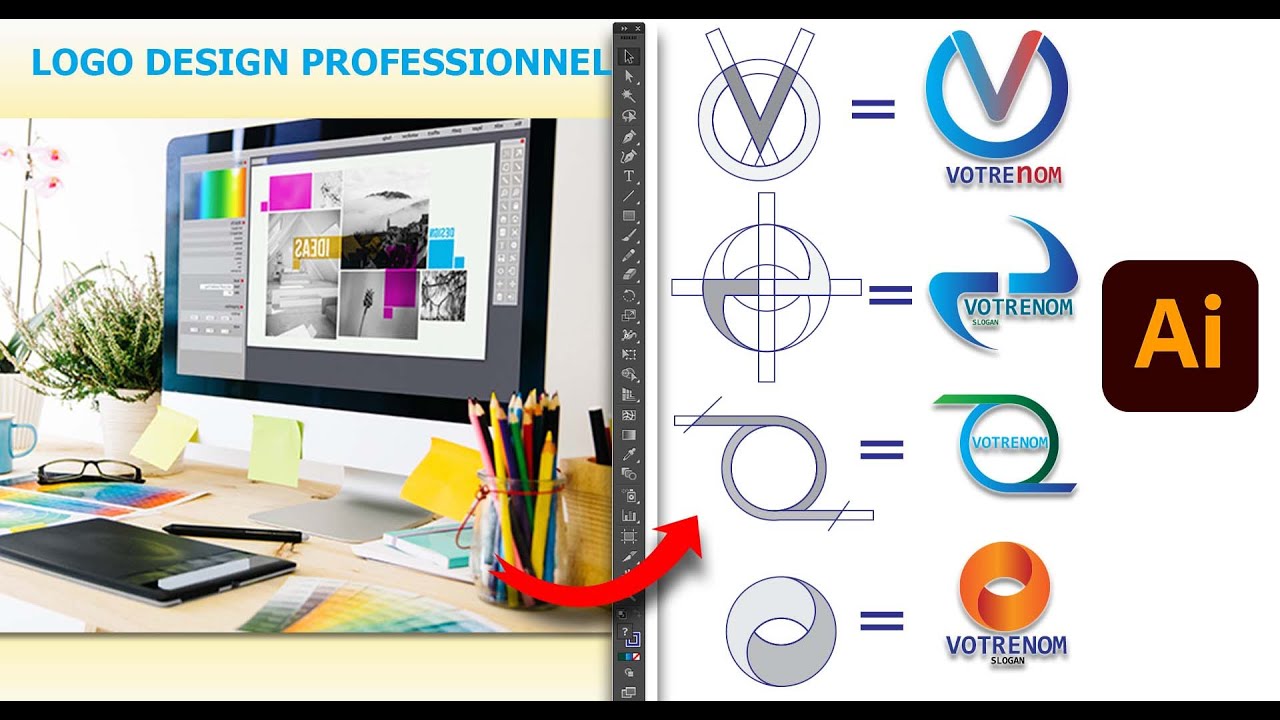 Tuto détaillé: comment créer un logo pas à pas sur Illustrator pour débutant