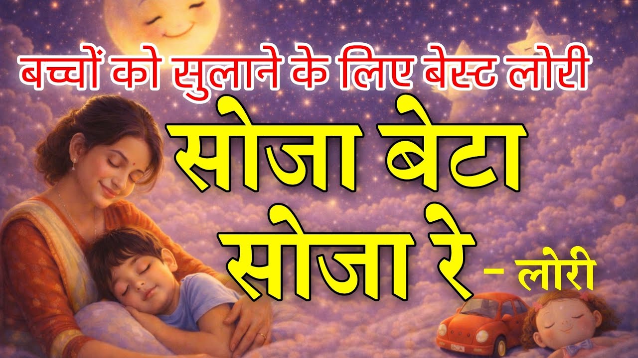 Soja Beta Soja Re - Lori Lori | सोजा बेटा सोजा रे - लोरी लोरी | Hindi Lullaby | Baby Sleep Song 💕🌟