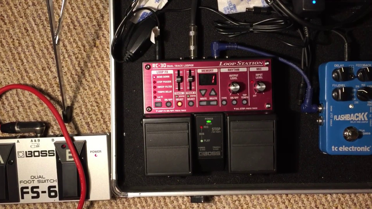 How to use the Boss RC-30 Loopstation Loop Looper Pedal and Boss FS-6 Foot Switch Demo Instructions