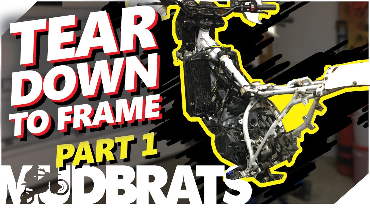 2 Stroke Dual Sport Enduro Teardown Yamaha DT 200R Restoration Rebuild | Strip down to Frame PART 1