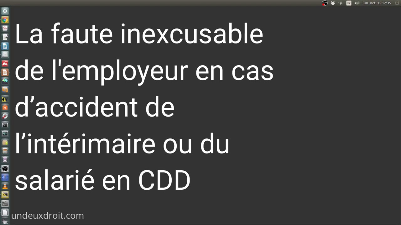 Faute inexcusable de l'employeur - Accident de l’intérimaire, CDD, stagiaire